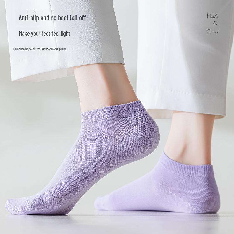 Women's Summer Thin Pure Cotton Breathable Antibacterial No-Show Socks