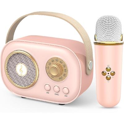 Máquina de karaokê infantil com mini microfone:  Brinquedos infantis musicais adequados para meninas, presente de aniversário de Natal, brinquedo portátil, alto-falante Bluetooth