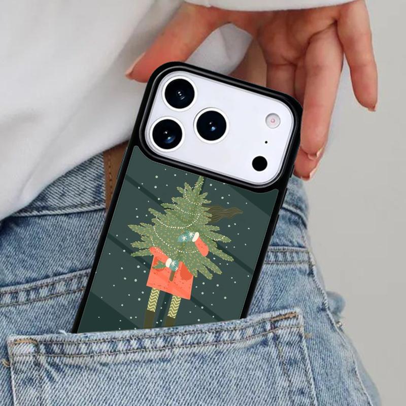 Christmas Girls Tree Gift Phone Case for iPhone 16e 15 14 13 12 17 Pro Max Plus Air 17pro Cover Coque
