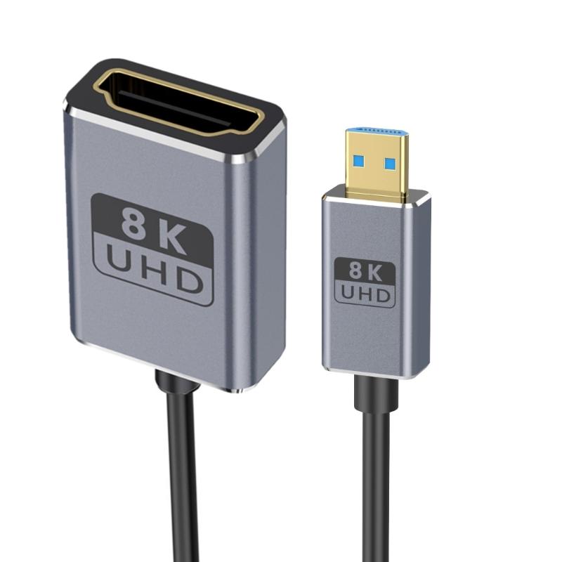 2.1 version 8K60hz Cable Microed to Standard 48Gbps Fast Speed Dynamic Support 4K120Hz Coaxial Design Flexible Cord