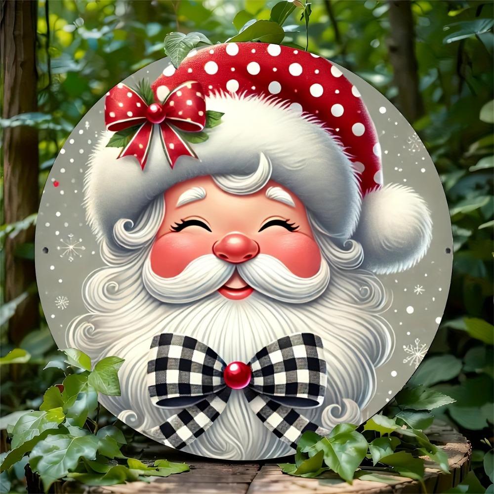 Merry Christmas Santa Sign. Holiday wall & door decor for home, shop, bar & garden.