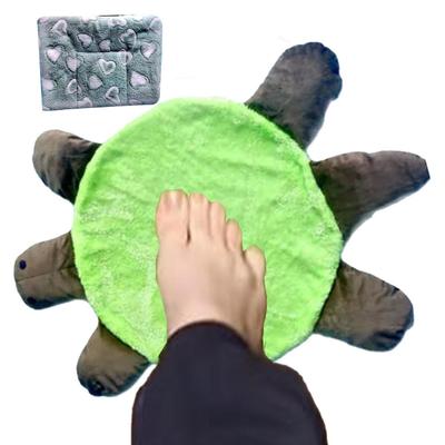 Turtle Floor Cleaning Pad Washable Reusable Mop Cloth Double Sided Sponge No Bending Home Cleaning Tool For Tile Wood Floor
