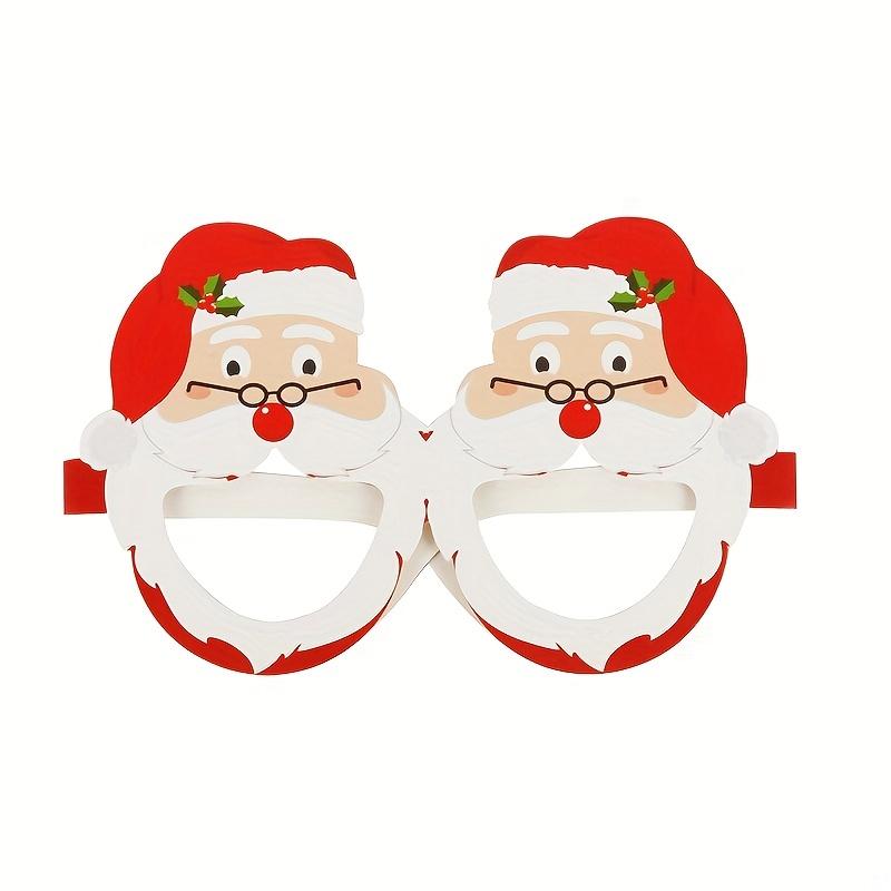 9pcs Christmas Santa Snowman Gingerbread Man Christmas Tree 3D Paper Glasses Party Photo Props