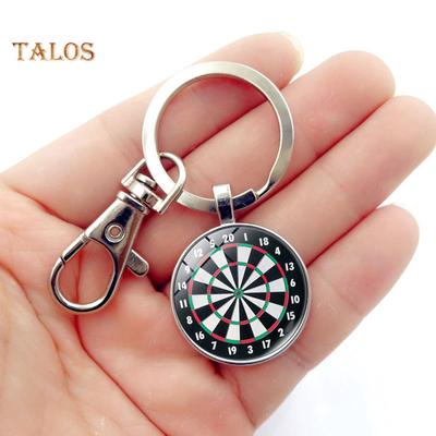 Vintage Unisex přívěsek na klíče na šipkové prkno Držák na klíče na závěsnou tašku Ornament
