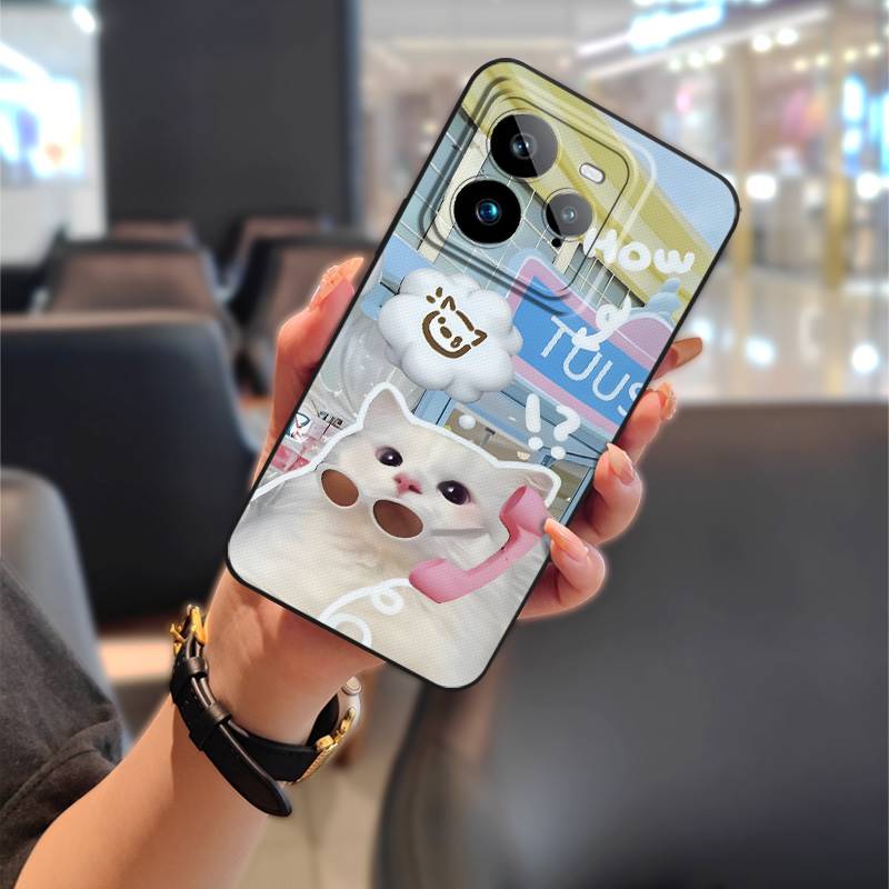 Cartoon Silicone Phone Case For Realme GT7 Pro TPU Shockproof Couple Phone Pouch Anti-dust Full Wrap Soft Case Graffiti