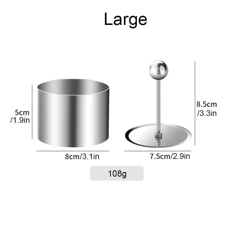 Opakovaně použitelná forma na výrobu pěnového dortu Kulatá 304 Nerezová ocel Forma na rýsové koule DIY Nepřilnavé formy na výrobu sushi Kuchyňské doplňky