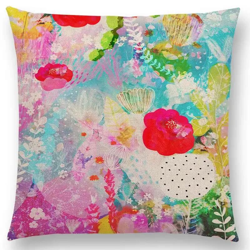 Neueste Kissenbezüge für kleine Mädchen mit Blumenmuster, verträumter Garten, Fantasienacht, Sofakissenbezug für Mädchen