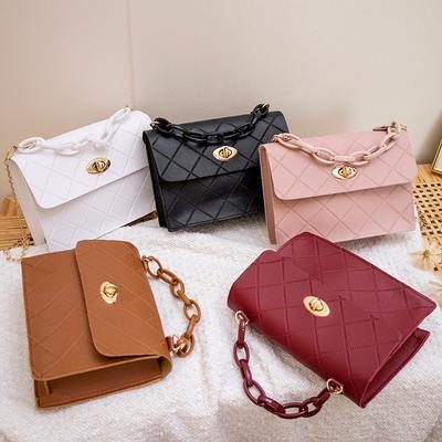 Acrylic Handbag, New Bag, Diamond Mobile Phone Bag, Small Fragrant Wind Small Square Bag, Chain Messenger Bag.