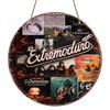 2D Flat 1pc Aluminum Decorative Piece Retro-Style Band Wall Hanging 7.87 inches × 7.87 inches Ideal for street displays, shops, bars, cafes, family