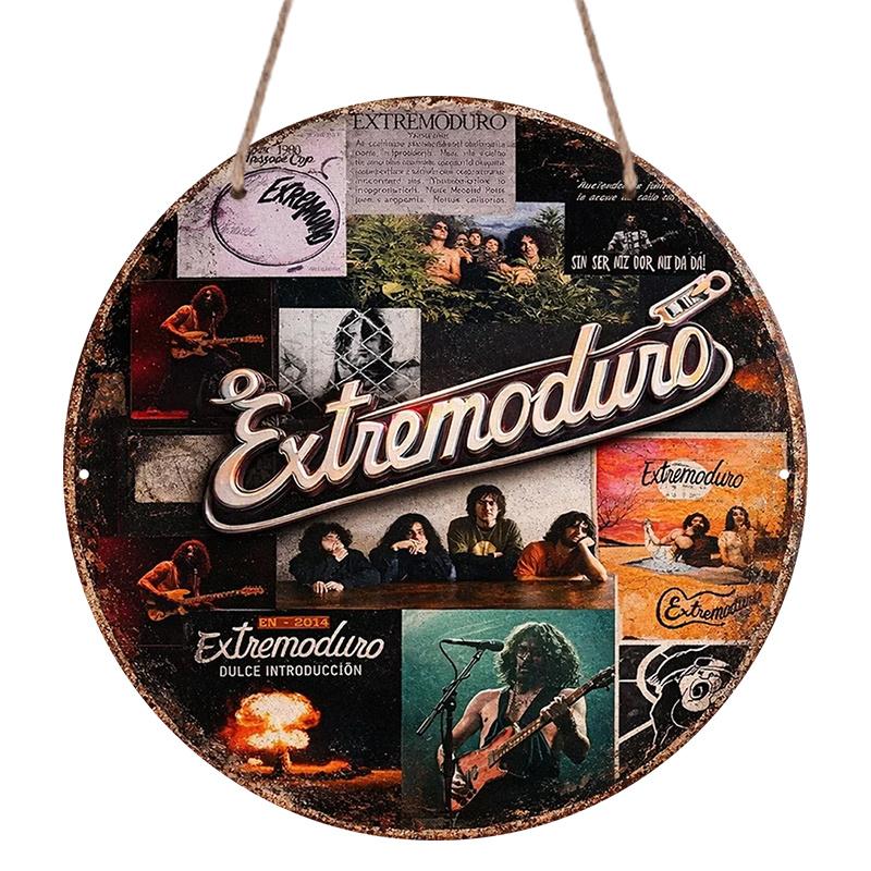 2D Flat 1pc Aluminum Decorative Piece Retro-Style Band Wall Hanging 7.87 inches × 7.87 inches Ideal for street displays, shops, bars, cafes, family