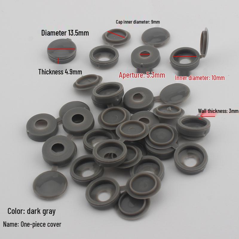 Decorative Plastic Screw Caps for Furniture and Wardrobes - Three-in-One Design