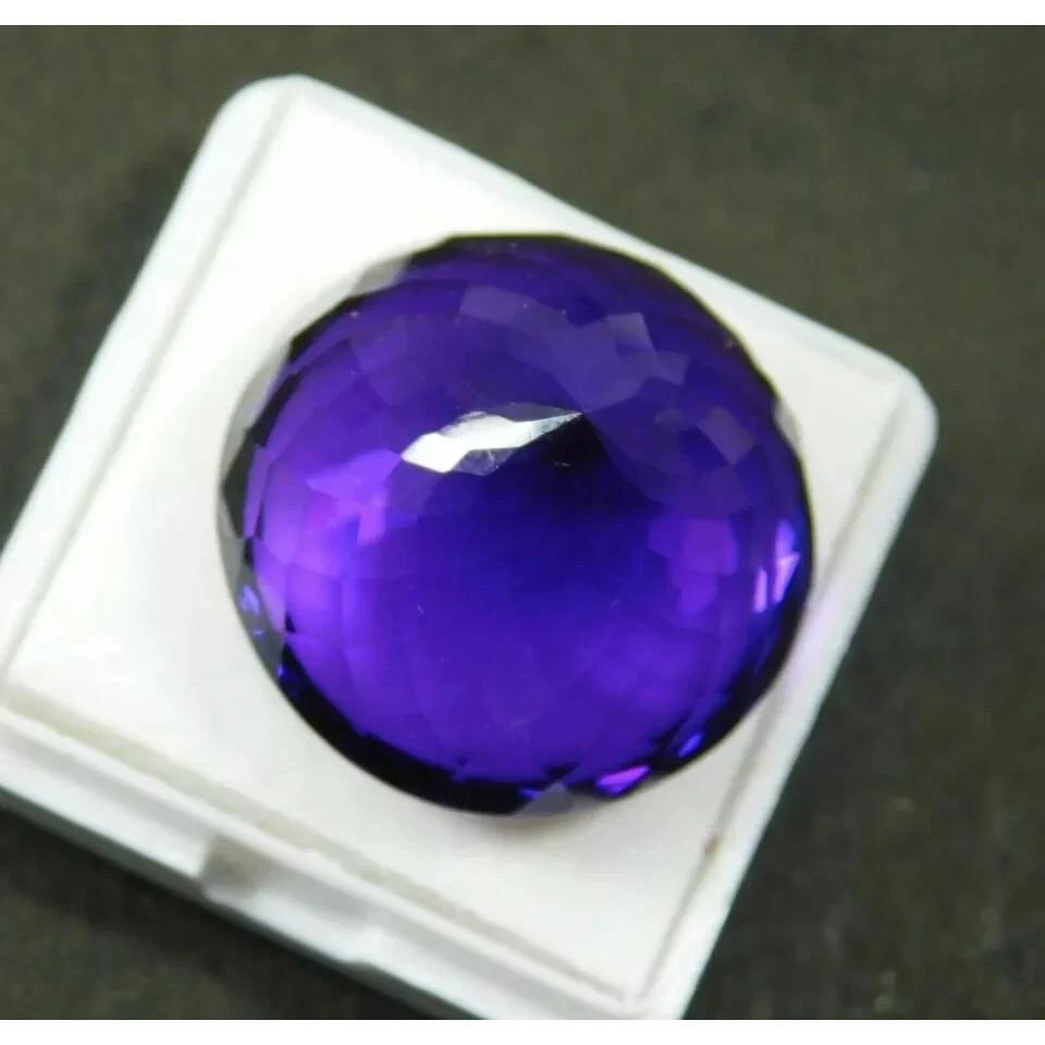 Amethyst Purple Natural 50 Ct Round Cut Huge Certified Loose Gemstone