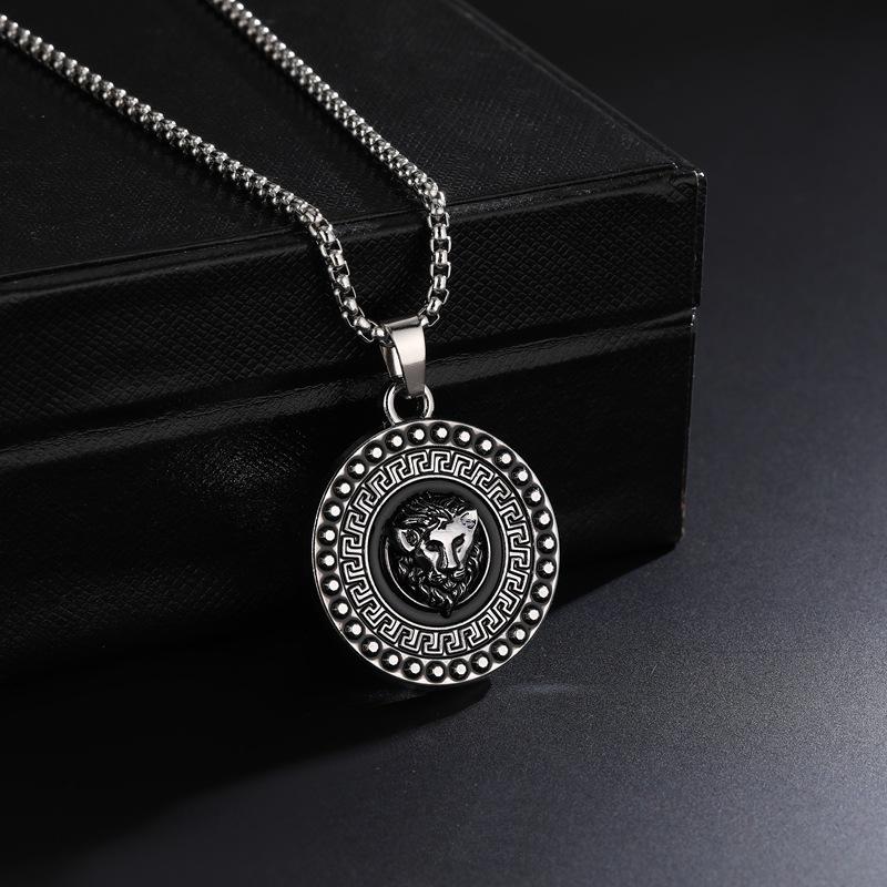 

Європейський та американський стиль Підвіска-намисто Голова Лева Великої Стіни з Підвіскою-Стразом