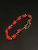 Korean Style Red Strawberry Splicing Bracelet, Girly Cute Sweet Fresh Premium Spring Summer Jewelry Accessories