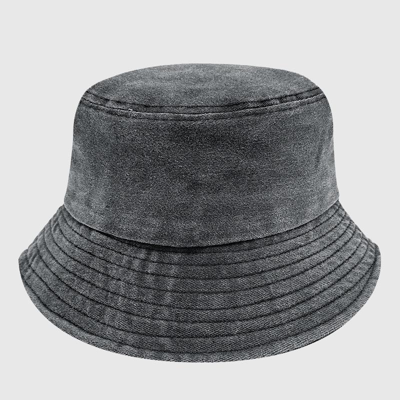 Old Washed Bucket Hat Retro Cowboy Hat Summer Sun Protection Cowboy Basin Hat Embroidery