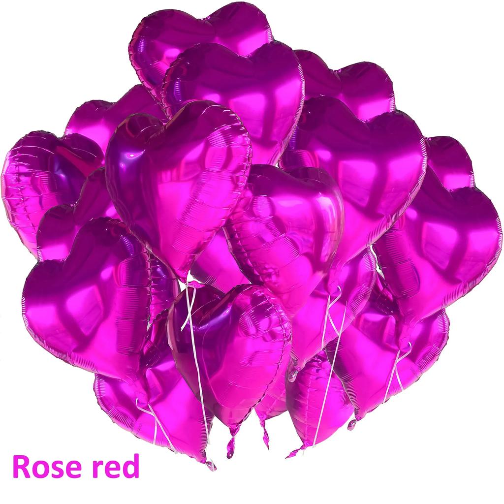 20/5pcs Heart Foil Balloon Mirror Aluminum Helium Balloon Globos for Kids Baby Shower Birthday Party Decoration Wedding Supplies