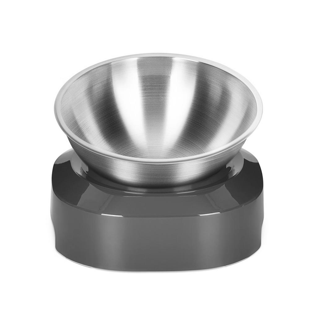 Adjustable Stainless Steel Cat Feeding Bowl Tilted Design Elevated Pet Food Dish Single Bowl Double Bowl Suitable for Cats and Small Pets