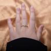 New Classic Best Selling Sterling Silver 925 Zircon Baguette Band Ring for Women Green Gemstone Simple Rings Jewelry