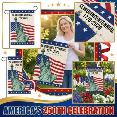 The People 1776-2026 Flag Memorial Day Patriotic 250th Birthday 250 Years United States Indoor Garden Decoration (250 YEARS )