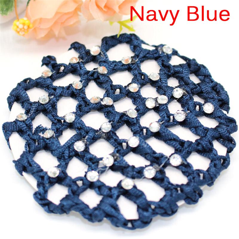 Beautiful Bun Cover Snood Women Hair Net Ballet Dance Skating Crochet Woman Rhinestone StylingHair Accessories Headwear