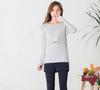 Nursing Long Sleeve with Nursing Maternity Choice of Set of 2 x Clothes, T-Shirts Openings, Wear, Colors, (Black Gray)