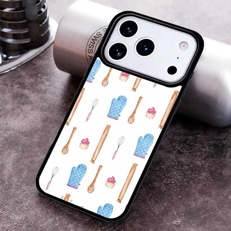 Vintage Baking Pattern Phone Case For iPhone 17,16e,15,14,13,12,11,Mini,Pro,MAX soft Silicone Cover