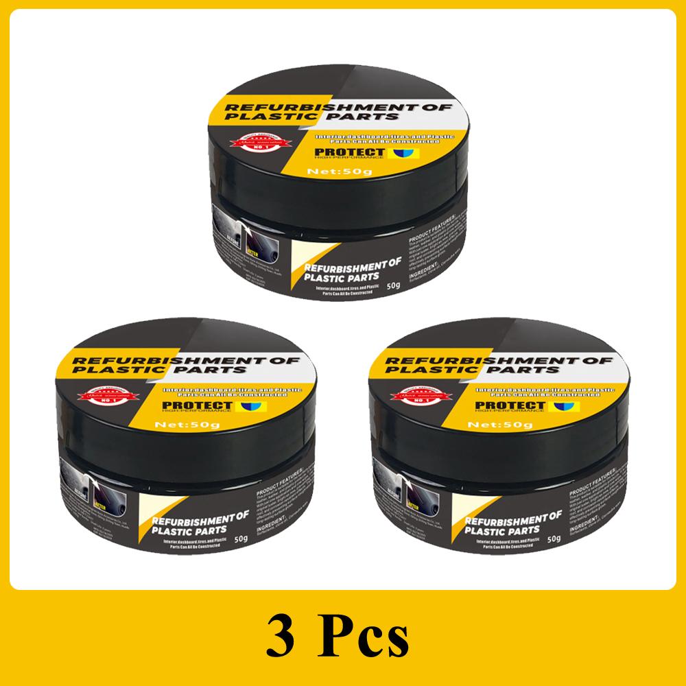 Car Interior Plastic Leather Scratch Repair Paste Automotive Polishing Wax Repair Anti-Aging Paste Tires Seats Steering Wheel