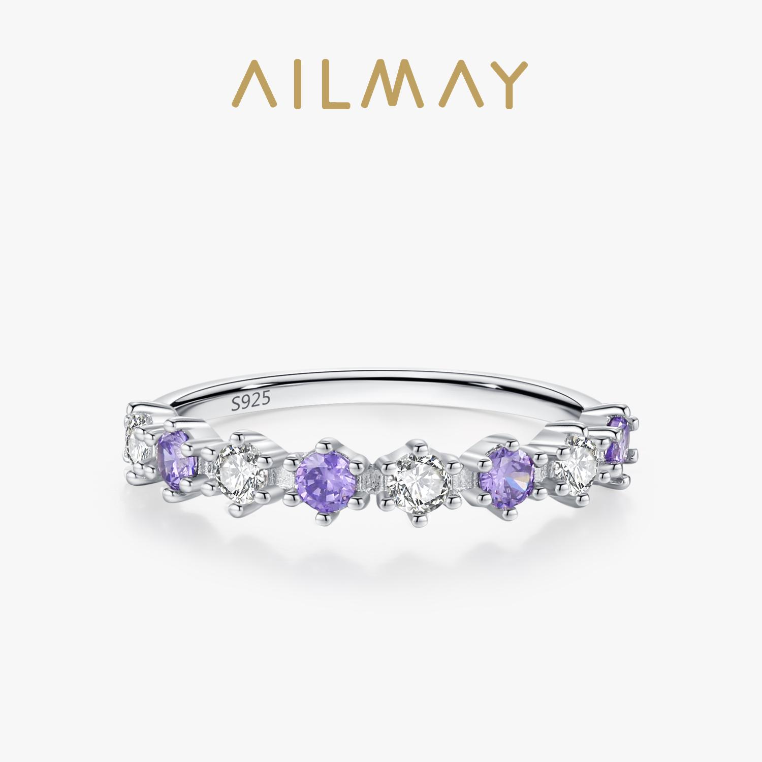 

Ailmay 925 Silver Light Luxury Vintage Purple Zircon Ring The perfect Gift For Women s Holiday Or Anniversary 8