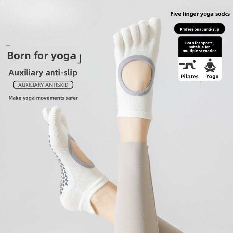 Cotton Yoga Pilates Socks - Children's Anti-slip Socks, Five-finger Socks, Summer Thin Yoga Socks, Split-toe Socks, Boat-shaped Socks