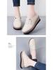 Autumn Women's Genuine Leather Non-Slip Platform Shoes - Thick-Soled, Comfortable, Lightweight, Casual