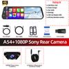 Acceo 4K Mirror Dash Cam Wireless CarPlay Android Auto Optional 1080P Rearview Camera 24H Parking Mode Loop Recording Car Camera