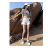 White Denim Shorts for Women, Summer 2026 New Model, High-waisted, Slimming, Loose, Wide-leg, Sexy A-line Shorts