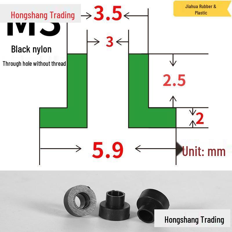 Step T-Shaped Nylon Insulating Bushing Washer, M3-M35 Thread Protection Spacer