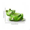 Frog Planter CartoonStyle Flowerpot Glossy with Flower Detail for Desk, Windowsill,