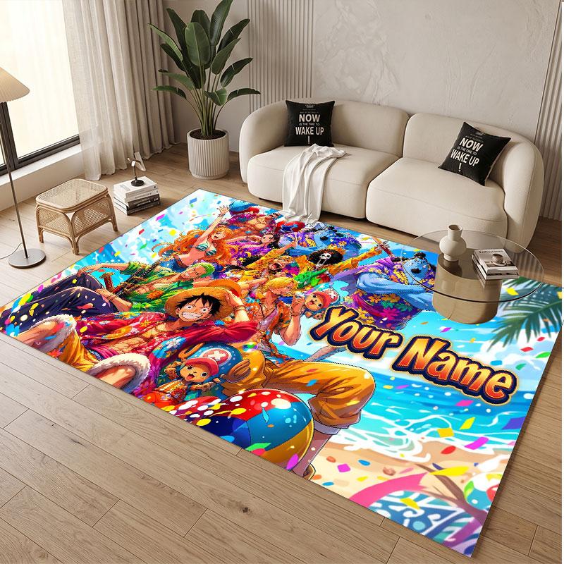 Custom Name Crystal Velvet Rug,One Piece Comfortable Anti Slip Floor Mat For Room Decoration