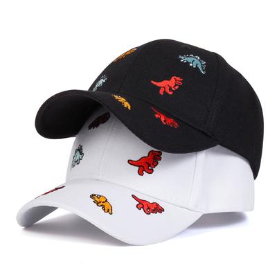 Children Colorful Dinosaurs Embroidery Cotton Baseball Hat Boys and Girls Outdoor Travel Hats Leisure Sports Golf Cap Sunscreen Caps