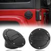 Black Fuel Filler Door Gas Tank Replace Cap Parts For Jeep Wrangler JK 2007-2018