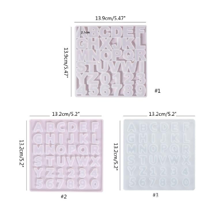 Alphabet Number Mold Crystal Epoxy Silicone Mold Keychain Multipurpose Mould