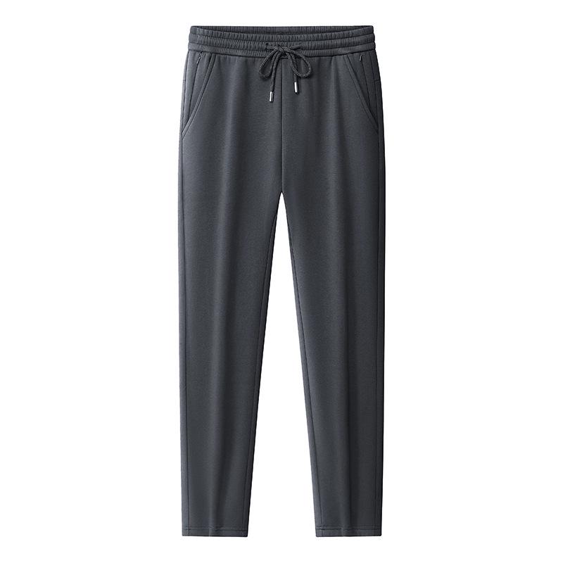 Men's Plus Velvet Thickened Coral Fleece Sweatpants for Autumn/Winter - Large Size Casual Dad Pants