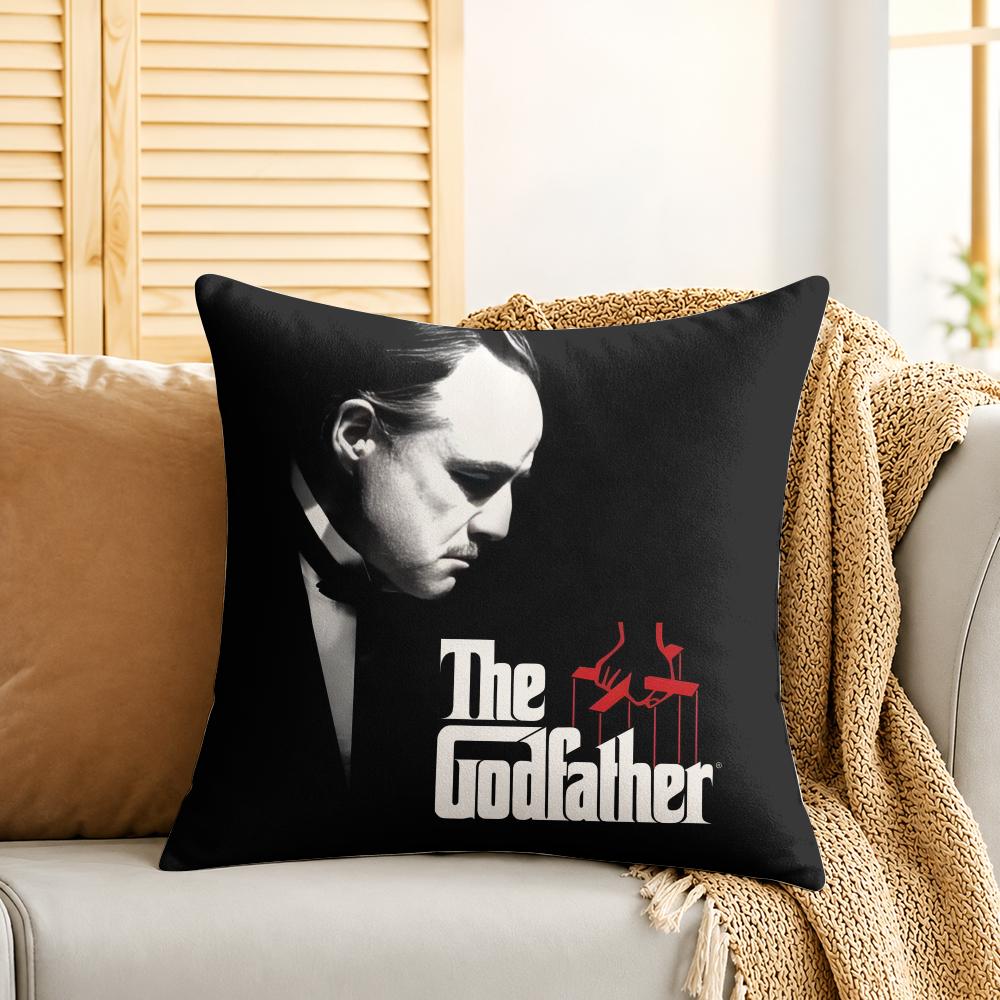 The GGodfather Movie Cushion Cover Silky Short Plush Invisible Zipper Dustproof Sofa Pillow Case For Home Decor