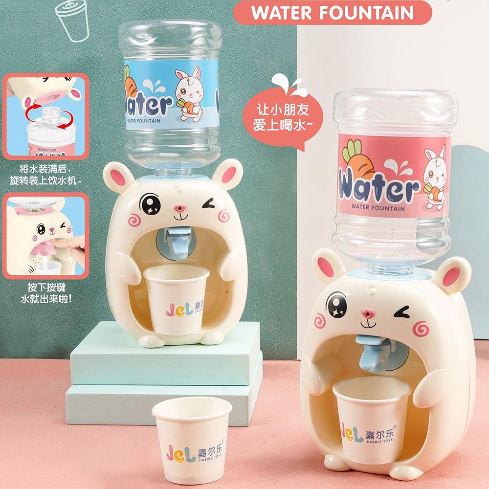 Q Cute Duck Water Dispenser, Play House Kitchen Toys, Electric Sound And Light Fun Mini Simulation Beverage Machine