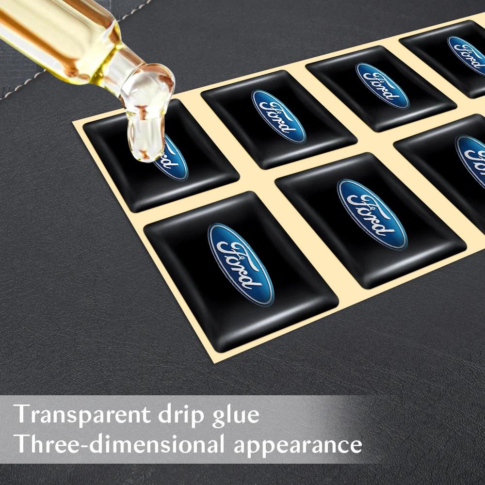 Nová 2026 Samolepka na auto Ford Nová 2025 Horký Auto Styling 3D Epoxidové Samolepky na Dekoraci Volantu a Palubní Desky Pro Ford Fiesta Mon