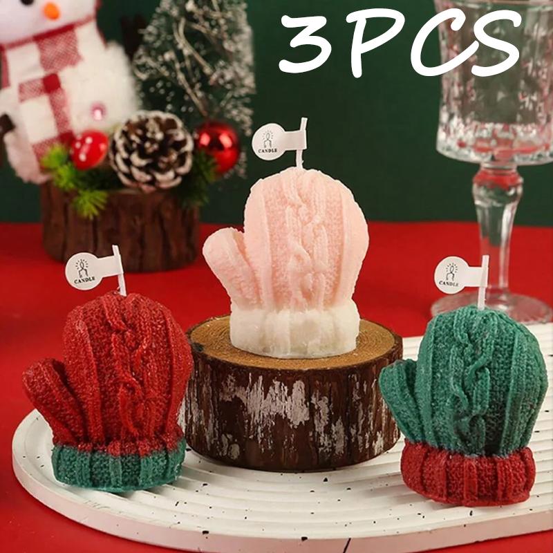 1/1PC Christmas Gloves Shaped Candles 1D Scented Candle Aromatherapy Soy Wax for Weddings Birthdays Home Festive Ambiance Decor