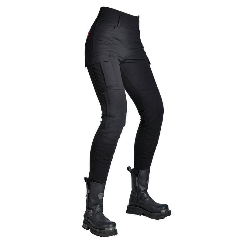 Womens Motorcycle Riding Pants With Multi-Pockets Retro Style Anti-Fall Abrasion-Resistant Long Leg Design Silicone Grip