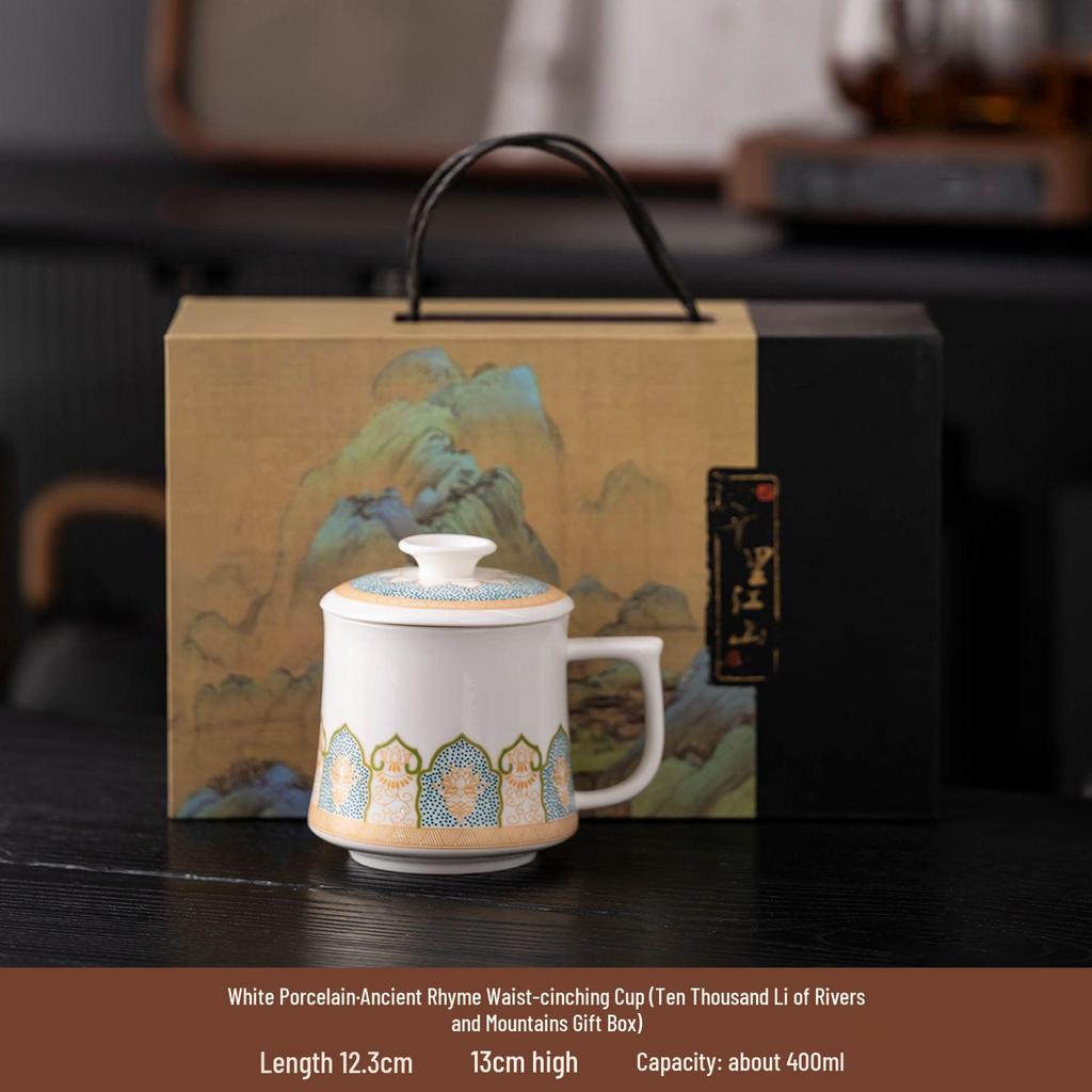 Chinese Style Solo Tea Cup with Lid – Personal Gift Box Set