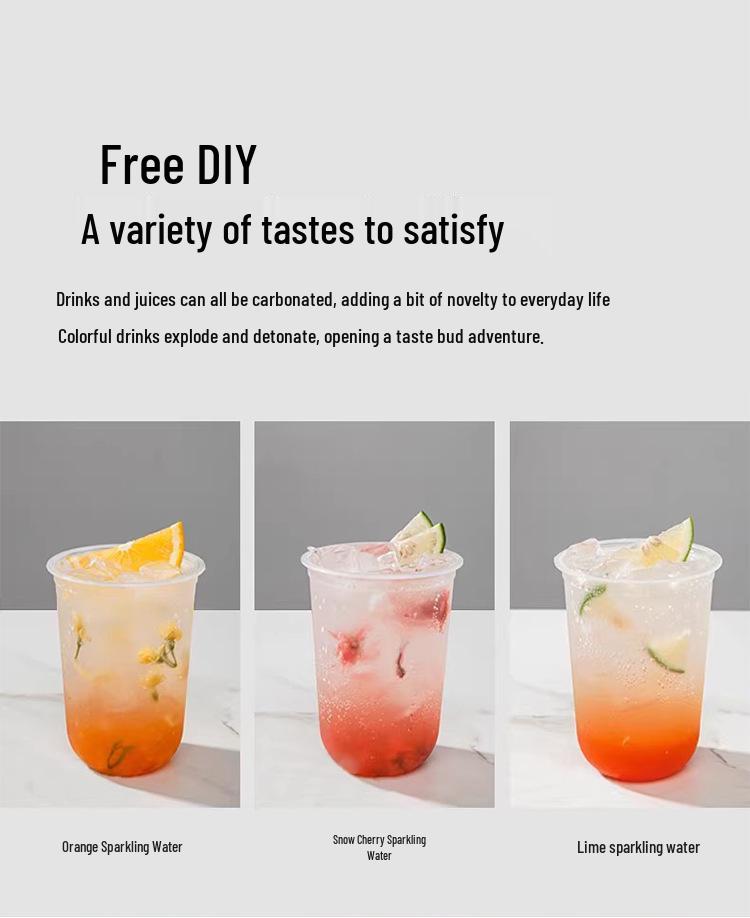 Portable Mini Carbonated Beverage Maker for Home & Travel