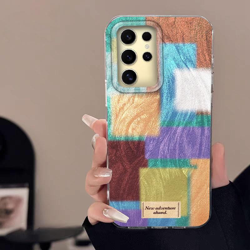 For Samsung Galaxy A56 A15 A25 A55 A35 A16 A26 A36 S24 S25 Plus Ultra 5G Phone Case Feather Gauze Rainbow Butterfly Bumper Cover