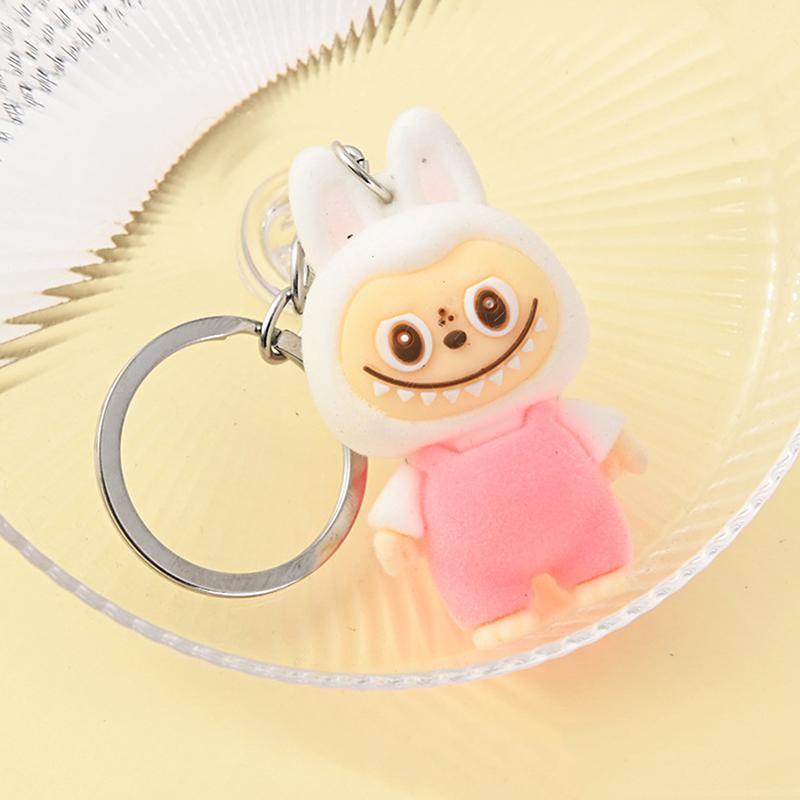 Flocking Doll Cute Pendant Creative Cartoon Keychain Mobile Phone Chain Bag Pendant Gifts