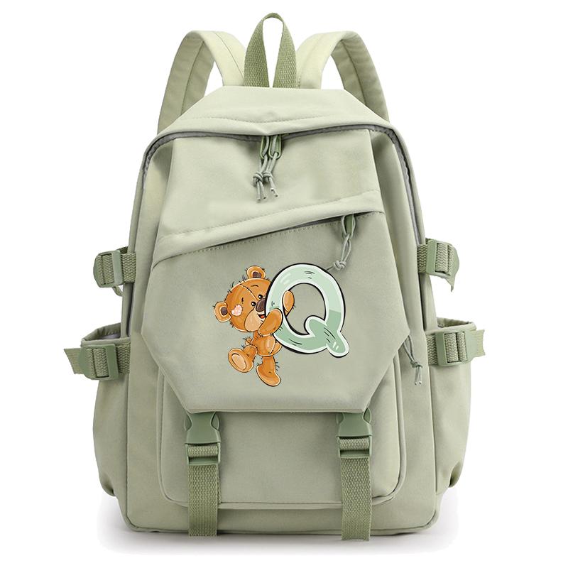 Batoh s 26 anglickými písmeny Studentský Dívčí Školní Batoh Bookbag Cosplay Plátěná Dětská Cestovní taška Kid Batoh Back To School