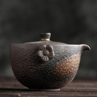 150ml Vergoldete Keramik-Teekanne Kung Fu Tee-Set Blumenmuster Handliche Teekanne